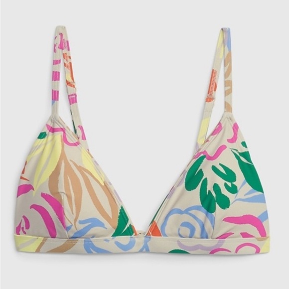 NWT! GAP Spring Multifloral Bralette Bikini Top - Size XL💎 - Picture 4 of 6